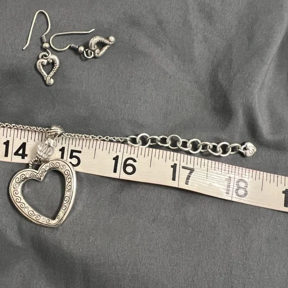 Brighton Reversible Heart Pendant, Necklace, and Earrings - Picture 6 of 8